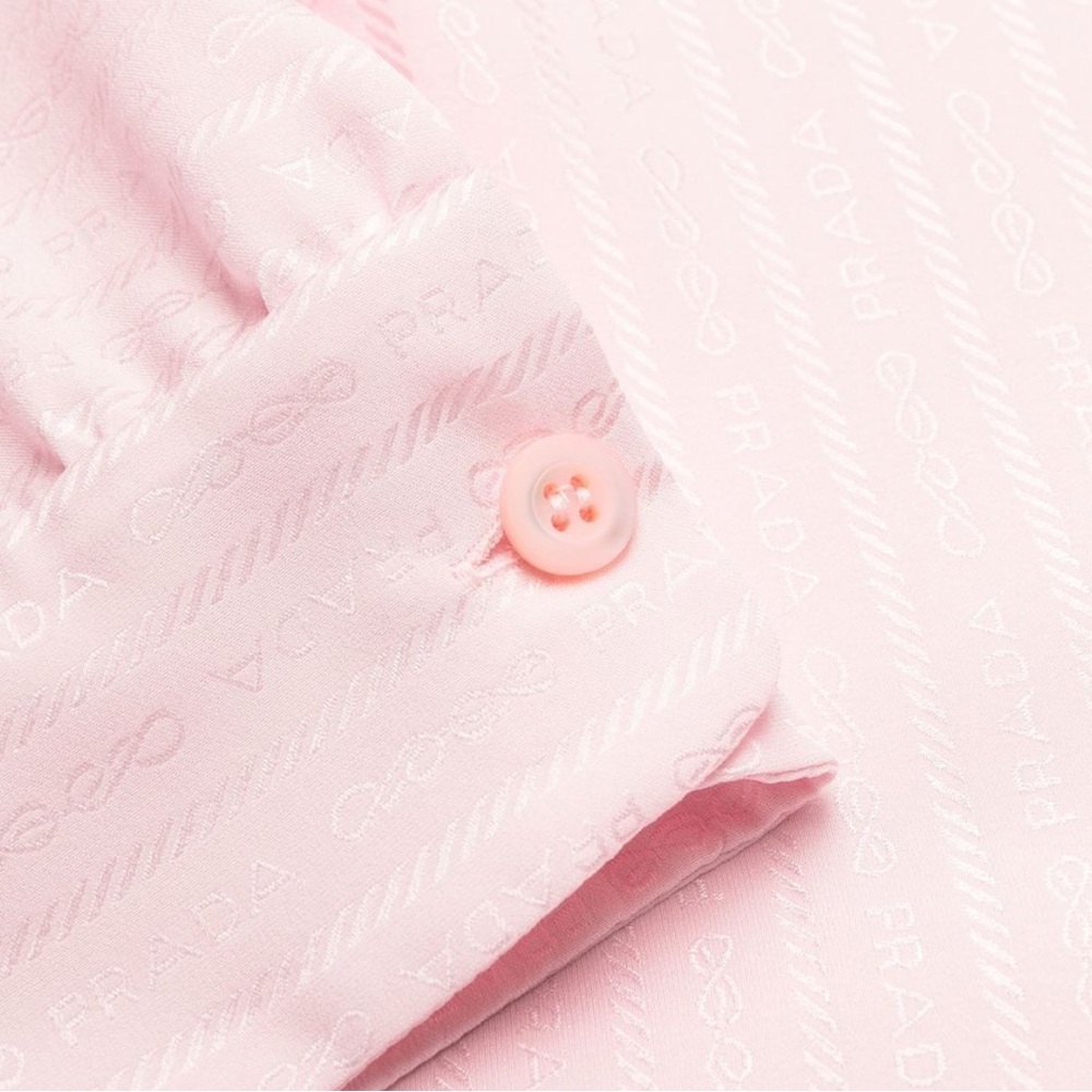 PRADA***Pink Bow-Tie Silk Midi Dress***42; US 8 $3350 - Picture 6 of 10